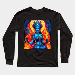 "Psychedelic Haunts: Unique and Colorful Halloween Horrors" Long Sleeve T-Shirt